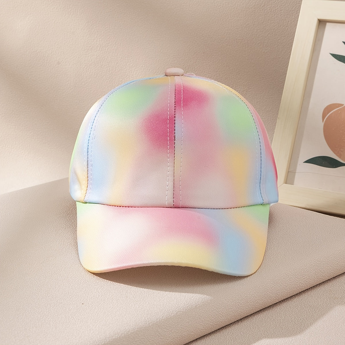 Colorful Tie Dye Print Baseball Cap for Girls