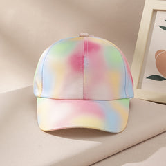 Colorful Tie Dye Print Baseball Cap for Girls