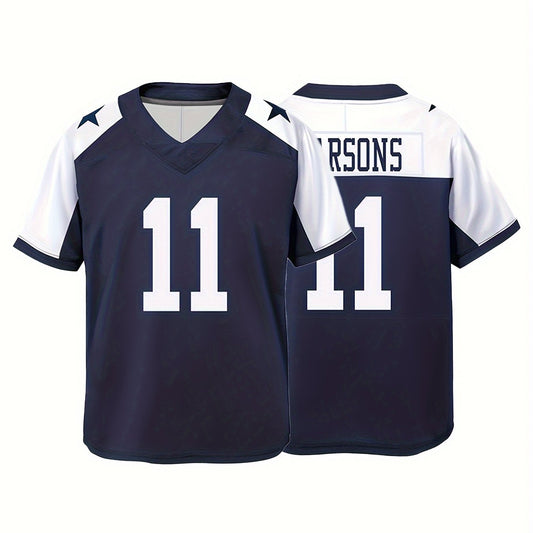 Boys Breathable Rugby Jersey Short Sleeves Football Shirt