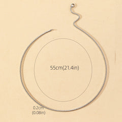 Men's Stainless Steel Box Necklace