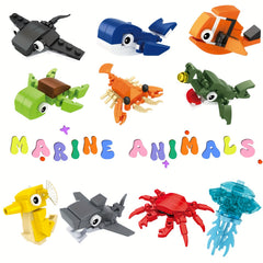 Educational Marine Animal Building Set for Kids