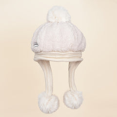 Winter Plush Hat with Fur Ball Knitted Warm Hat