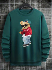Bear Series Print Boys Casual Long Sleeve Sweatshirt