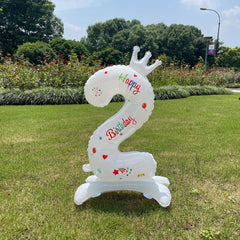 32 inch Crown Printed Standing Number Balloon DIY Aluminum Foil Balloon