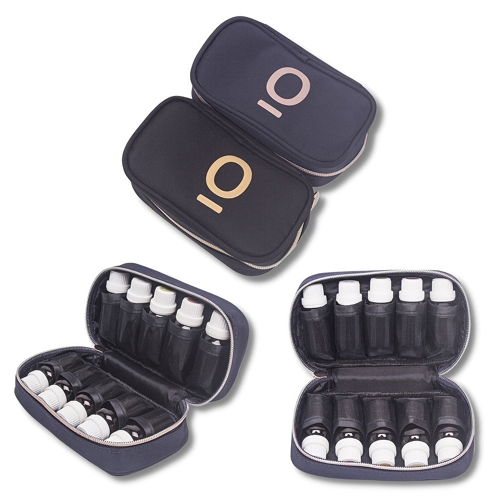 10-Slot Nail Polish Storage Case for Travel and Home - Bottle Holder Organizer