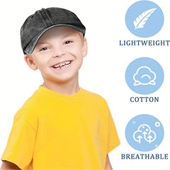 Distressed Washed Kids Baseball Hat Adjustable Trucker Cap for Boys Girls