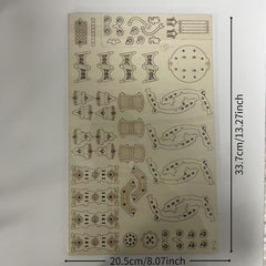 3D Wooden Pumpkin Carriage Puzzle Detailed Model DIY Craft Kit