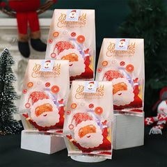 50pcs Christmas Santa Claus Printed Snack Bags