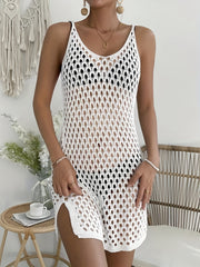 Crochet Split Cover Up Dress Women's Swimwear