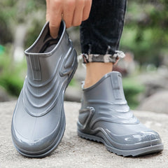 Men's Non-slip Rain Boots Waterproof Shoes for Outdoor Work