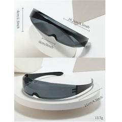 Men's Future Tech Sense Sunglasses One-lens Cosplay Cyberpunk Glasses