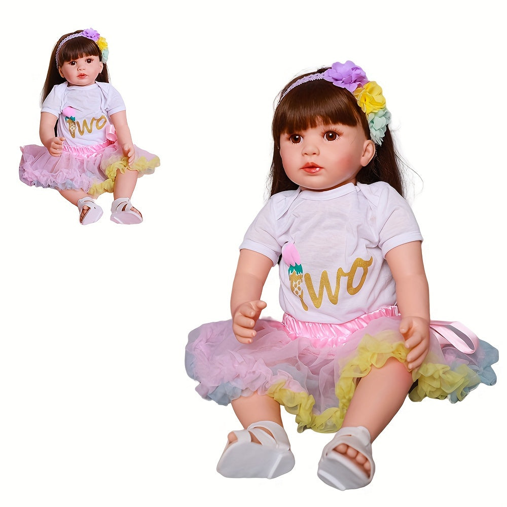 22 Inch 55 Cm Reborn Doll Lifelike Silicone Vinyl Dolls Girl Toy