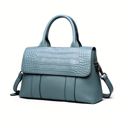 Leather Crossbody Handbag Magnetic Closure Removable Strap Purse