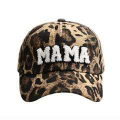 Leopard Camo MAMA Patch Baseball Cap Lightweight Dad Hat for Women