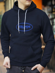 Men's Letter Print Hoodie Casual Graphic Pullover Hooded Sweatshirt