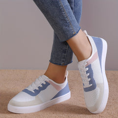 Colorblock Lace Up Skate Shoes Low Top Sneakers