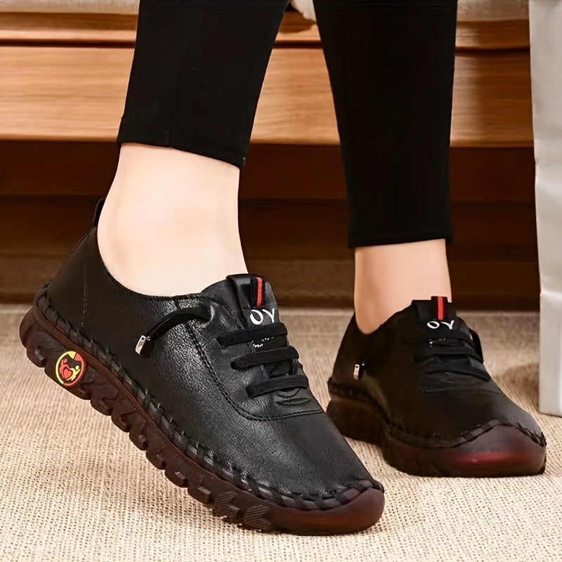 Women's Flat Sneakers Lightweight Low Top Lace Up Shoes Women's Walking Shoes