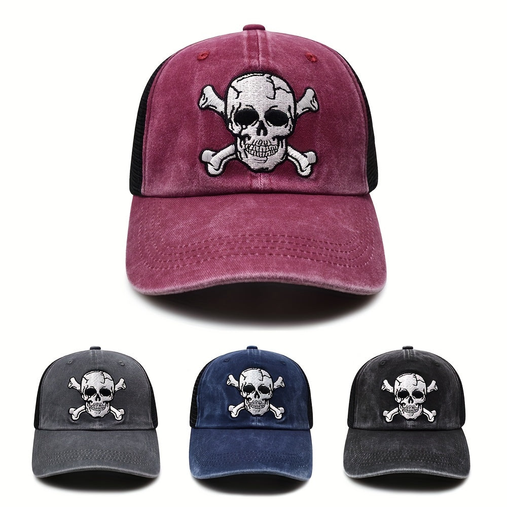 Skull Head Summer Trucker Cap Sunshade Breathable Baseball Cap