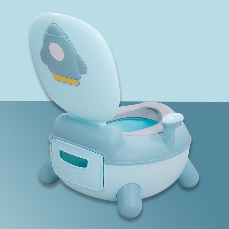 Rocket Pattern Toilet Potty for Boys and Girls Ages 8 Months to 6 Years