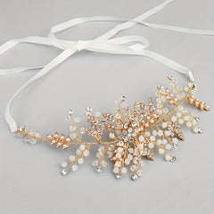 Rhinestone & Faux Pearl Hair Band Bridal Headband Vintage Hair Accessory