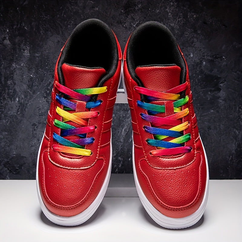 Unisex Lace Up Low Top Skate Shoes Non Slip Sneakers