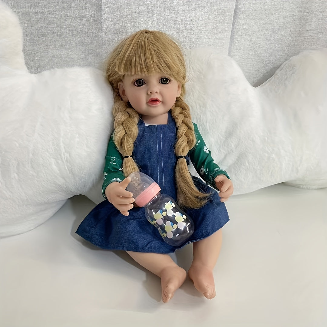 55 88 Cm Doll Long Hair Full Body Enamel Simulative Doll
