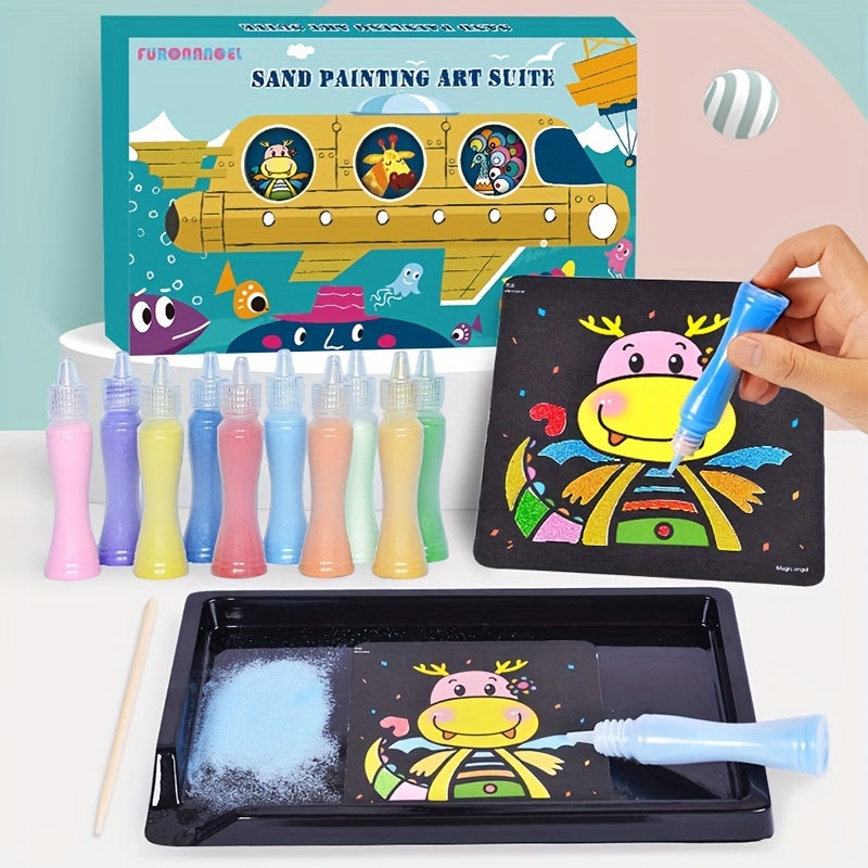 Kids Sand Painting Set DIY Colored Sand Toys Kindergarten Puzzle