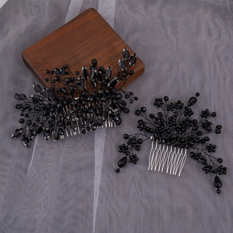 Bridal Wedding Rhinestone Side Hair Comb Elegant Headpiece for Women