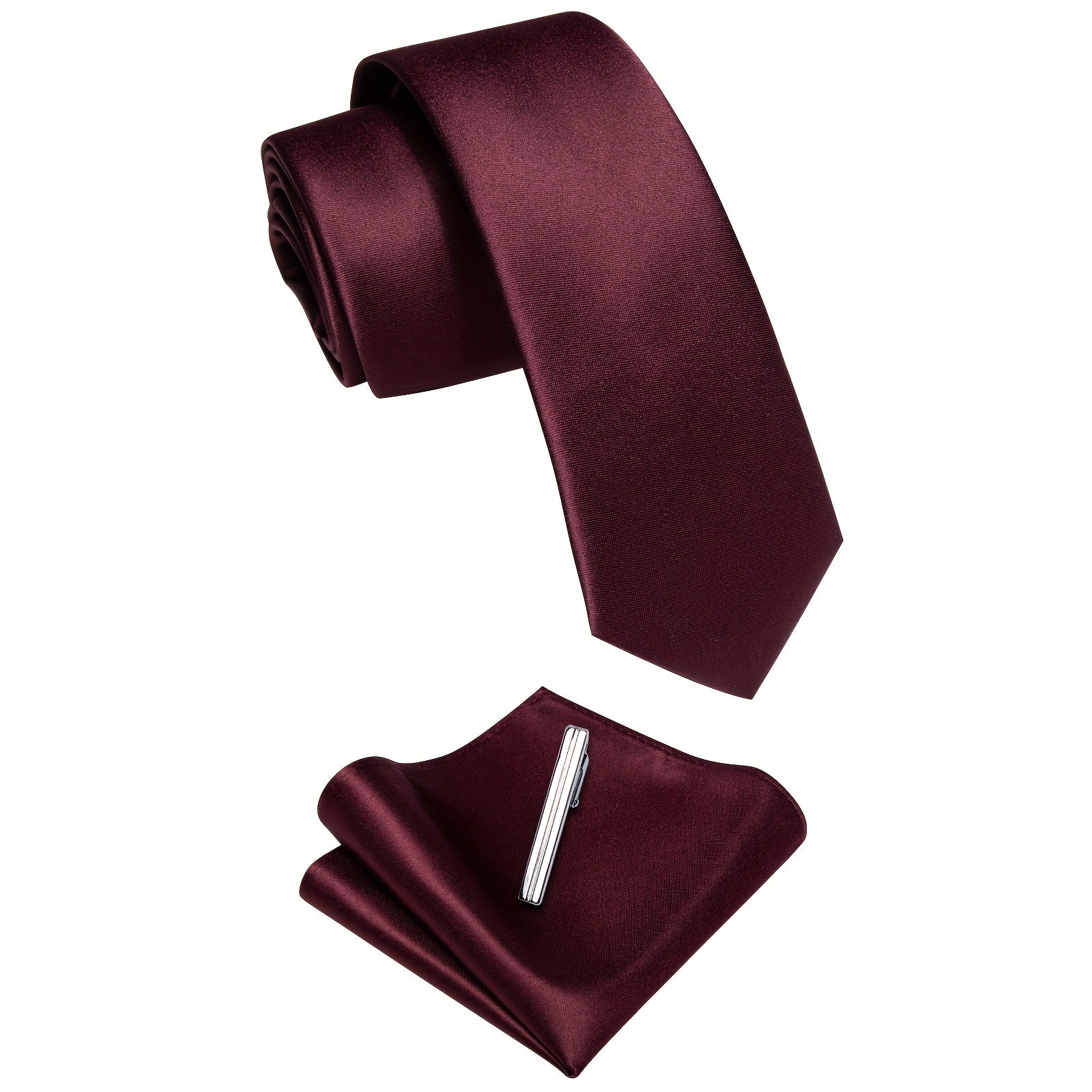 Men's Silk Tie Clip Wedding Party Formal Business Necktie