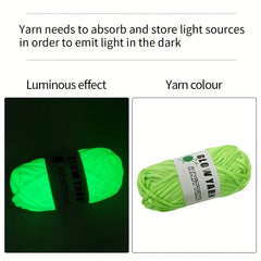 Polyester Luminous Filler Yarn Glow In The Dark Yarn for Crocheting and Knitting