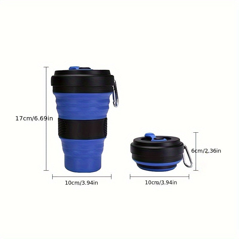 550ml Silicone Folding Water Cup for Travel Reusable Coffee Cup