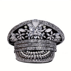 Crystal Bride Captain Hat Military Cap Hen Do Hat