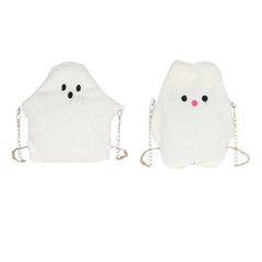 Fluffy Cartoon Plush Girl's Crossbody Bag Faux Fur Satchel Handbag