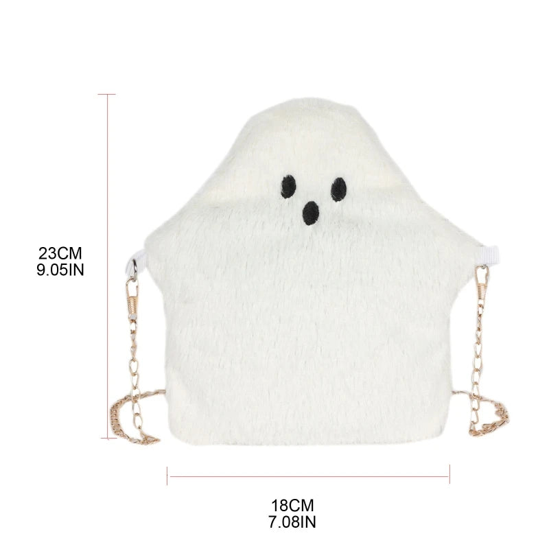 Fluffy Cartoon Plush Girl's Crossbody Bag Faux Fur Satchel Handbag