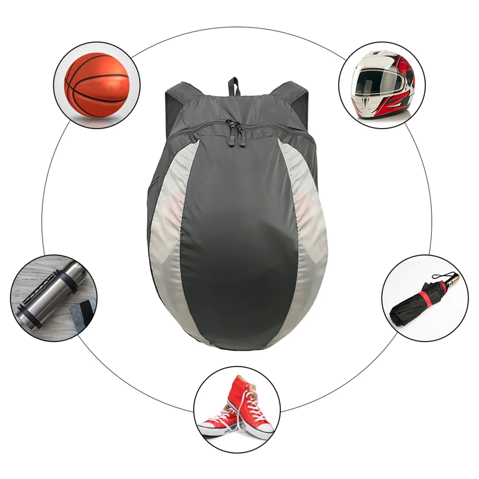 28L Motorcycle Backpack Riding Helmet Bag Outdoor Fitness Basketball Sneakers Ba