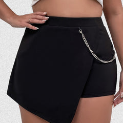 Y2K Skort Women's Plus Metal Chain Decor Skort