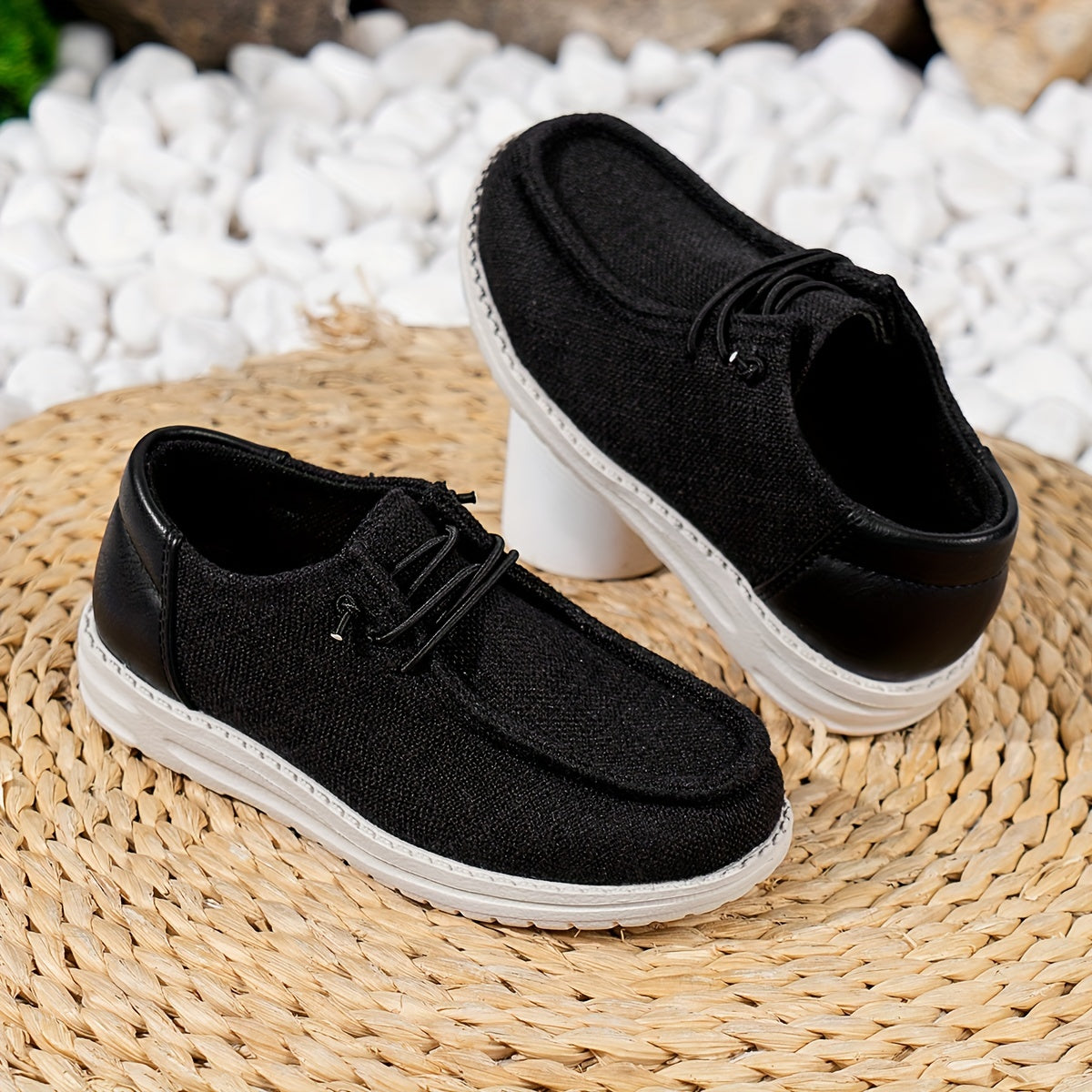Boys Casual Canvas Lace Up Sneakers for Spring and Autumn