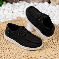 Boys Casual Canvas Lace Up Sneakers for Spring and Autumn
