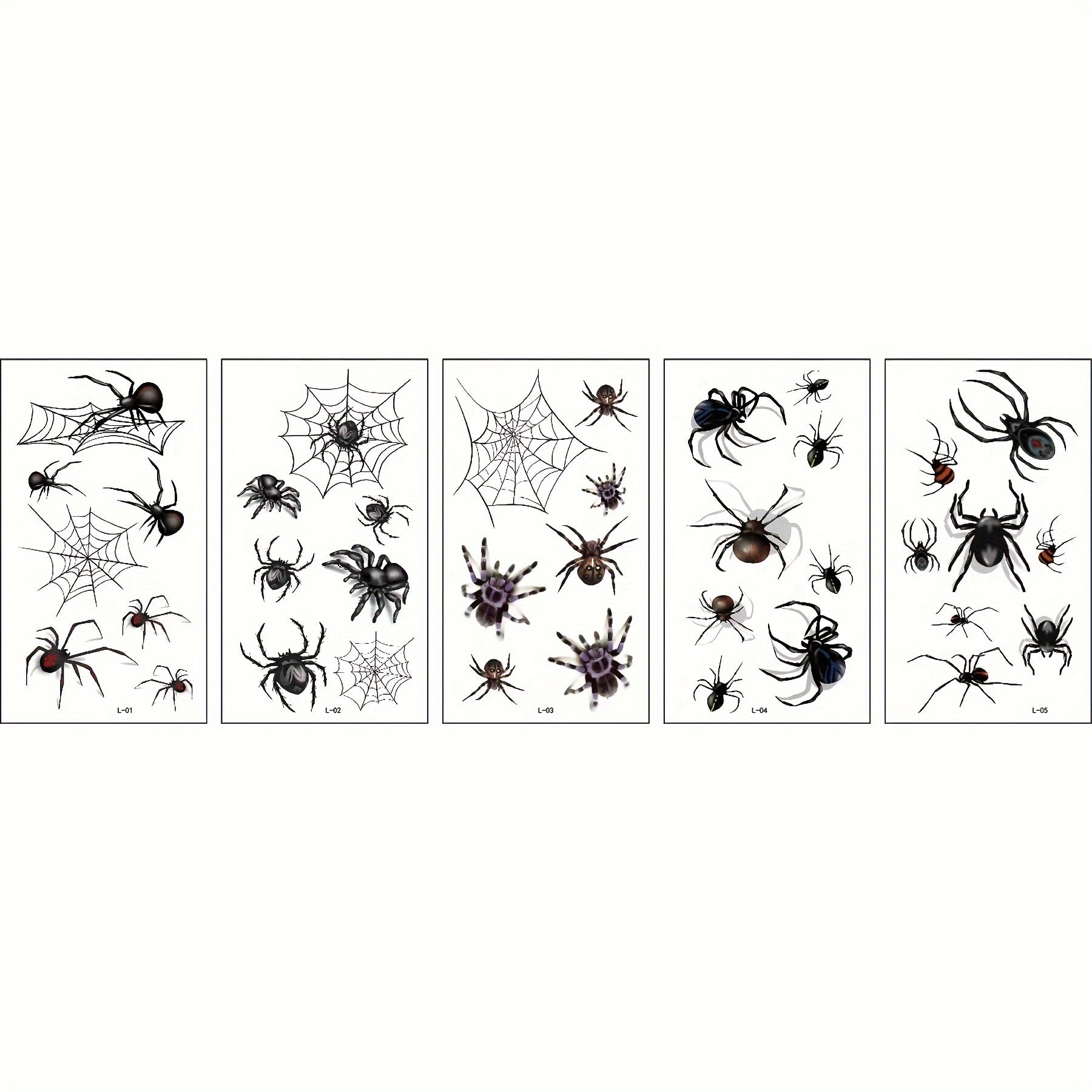 3D Spider Web Stickers - Halloween Spider Tattoo
