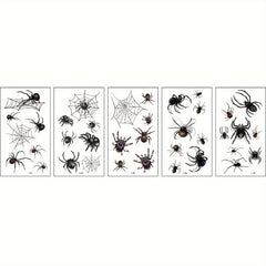3D Spider Web Stickers - Halloween Spider Tattoo