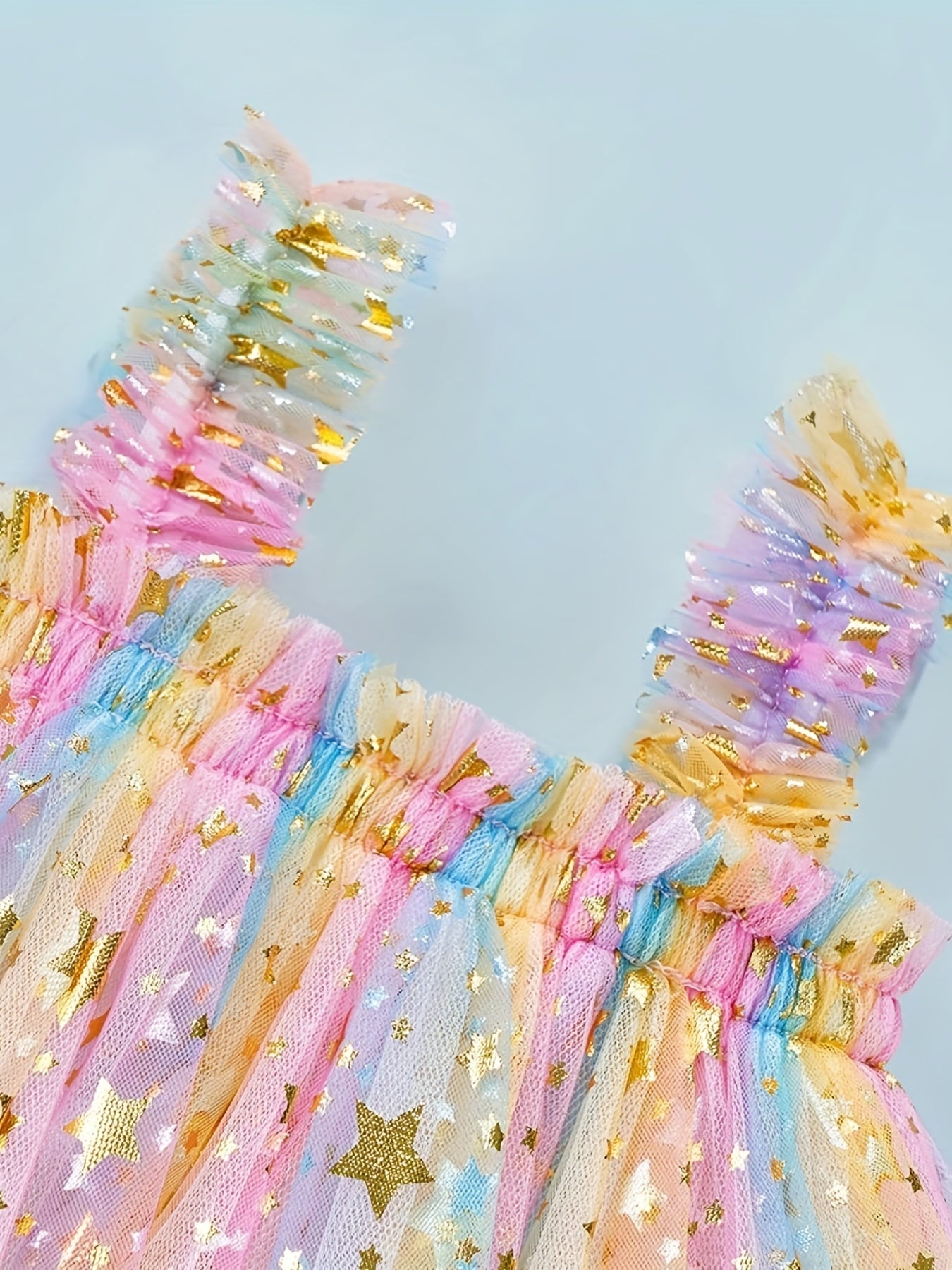 Rainbow Tulle Sling Dress for Summer Party Princess Dress