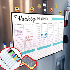 10-Piece Refrigerator Magnetic Planner Set with Weekly and Monthly Planners
