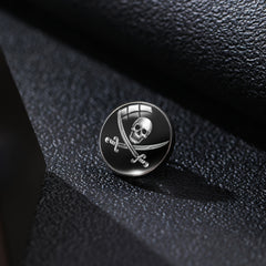 Skull Pattern Time Stone Men's Brooch Collar Pin
