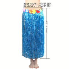 Hawaiian Straw Skirt for Parties and Performances