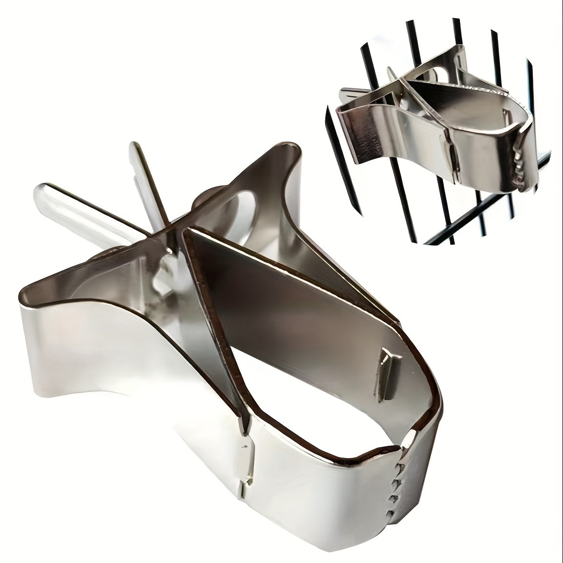 2pcs Bird Cage Food Fruit Vegetable Clips Stainless Steel Bird Feeder Device