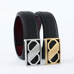 Men's Wild Style 8 Shaped Hollowed Buckle Belt 304 Stainless Steel Buckle