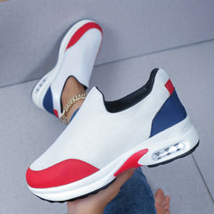 Women's Platform Knit Sneakers Slip-on Casual Shoes