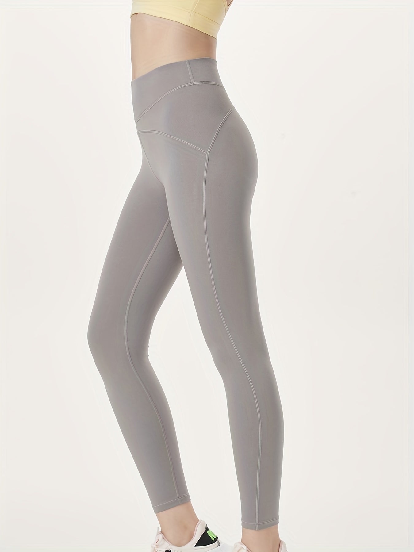 High Waist Yoga Leggings Butt Lifting Sports Tights Moisture Wicking