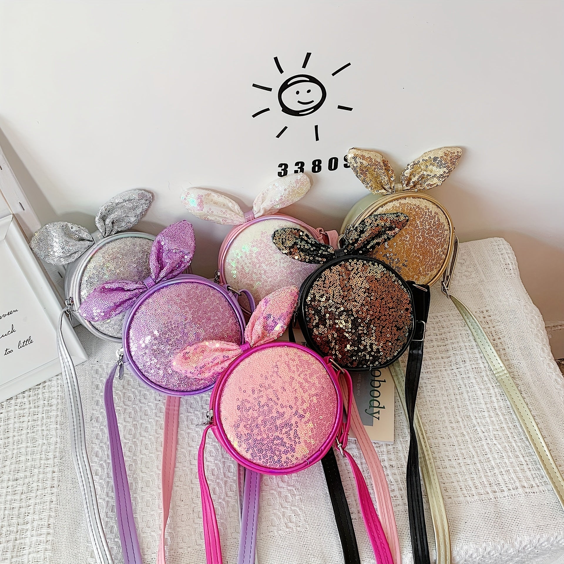 Glitter Crossbody Bag Colorful Coin Purse Mini Shoulder Bag For Girls