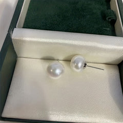 4mm 11mm Freshwater Cultured Pearls 925 Silver Ear Pin Stud Earrings